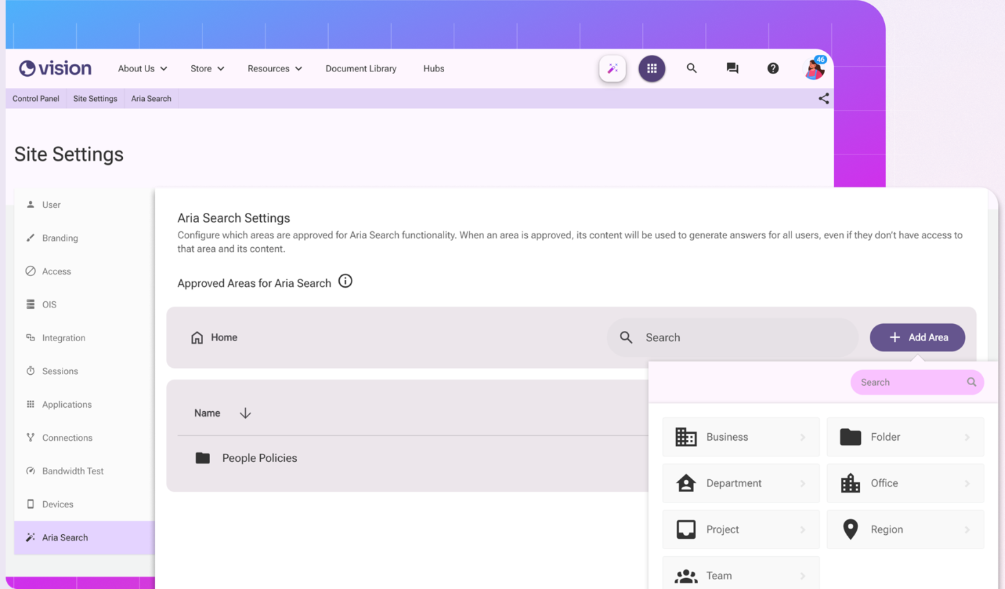 Whitelisting Aria areas in site settings.png