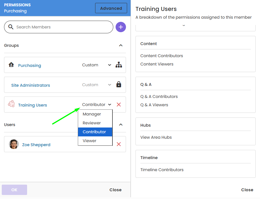 Setting timeline permissions using simplified permissions.png