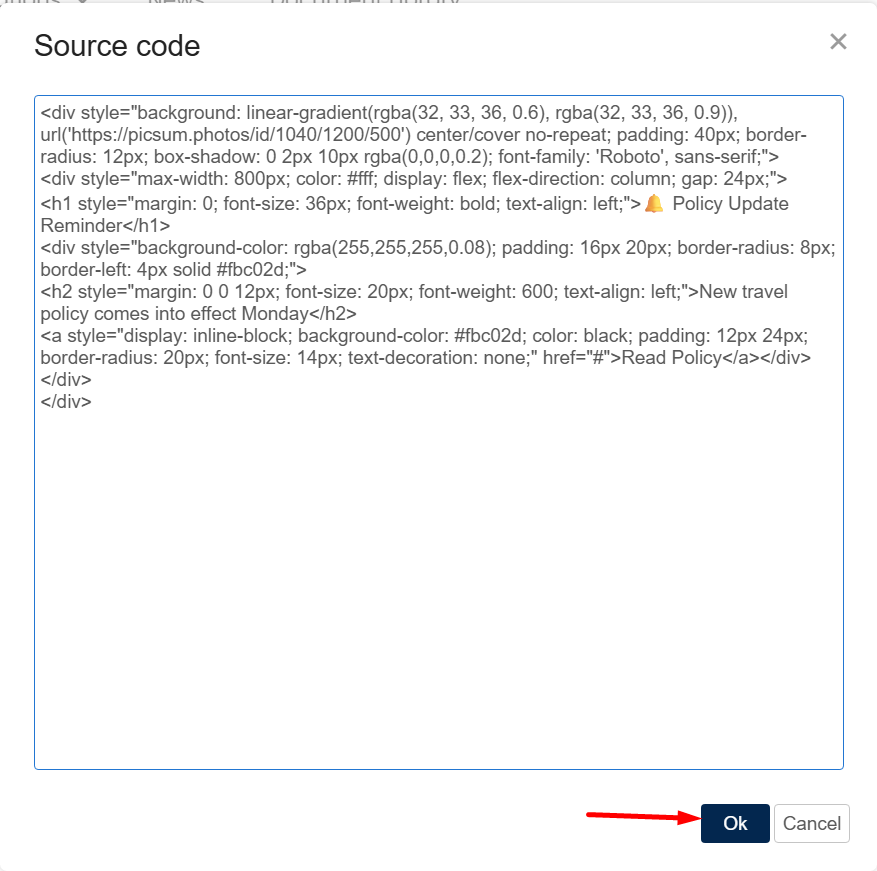 Custom content code added to source code.png