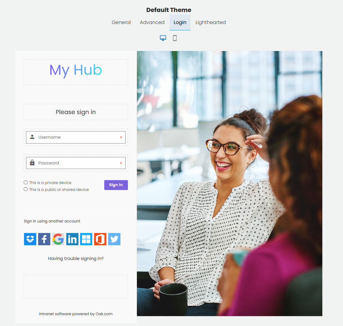 Customising the login page.png